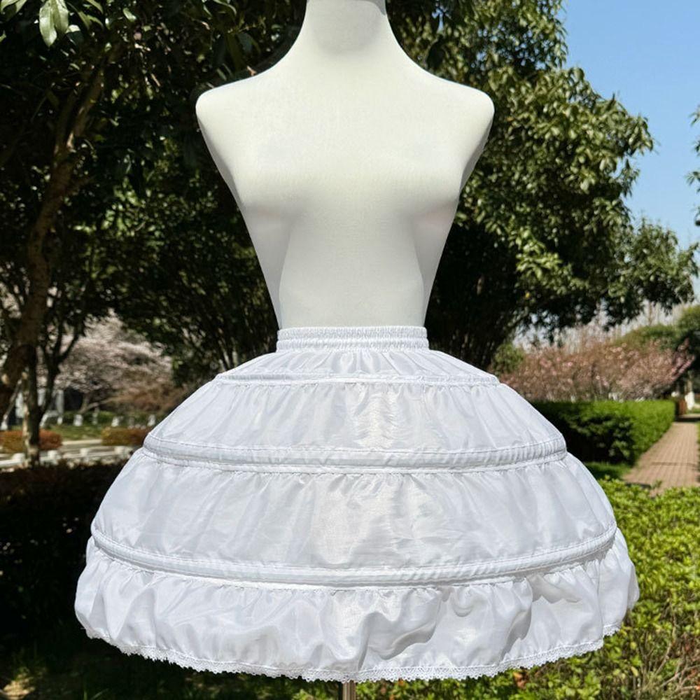 White Cosplay Crinoline Breathable Hoop Petticoat Kawaii Tutu Puffy Skirt  Wedding