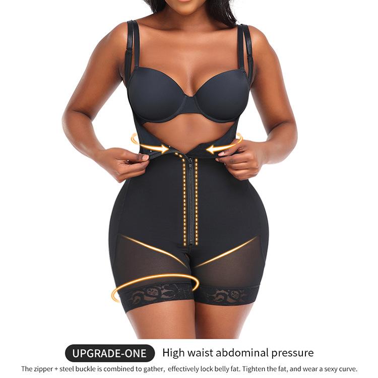 

Plus Size Full Body Shaper, High Compression Tummy Control Butt Lifter Bodysuit 6XL чорний