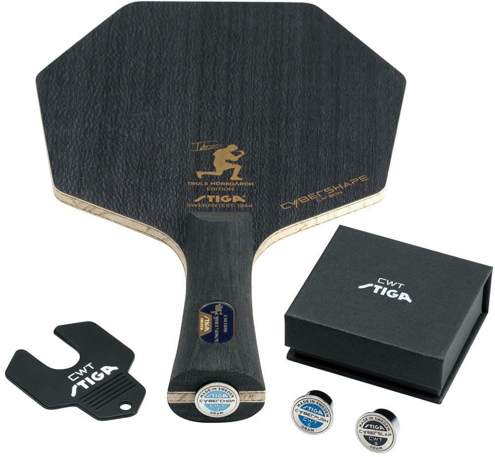 STIGA Table Tennis Hexagonal Racket Cyber Shape Carbon CWT Trulus Edition Shakehand Straight 1602-0203-37(STR)