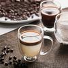 2/4/6PCS 350ML Double Wall Glass Coffee Mug With Handle Transparent Glass Cappuccino Cup Coffee Milk Tea Juice Tea Cup