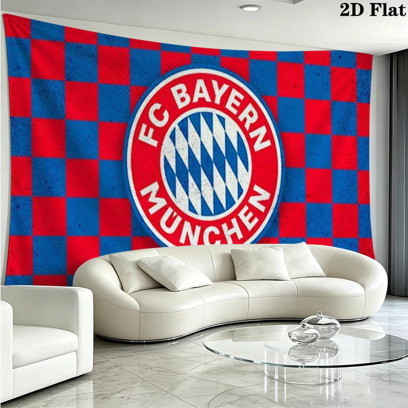 FC Bayern Munich Wall Tapestry Aesthetic Wall Hanging Printed Fabric Blanket Decorative Tapestries for Bedroom Living Room Home Decor