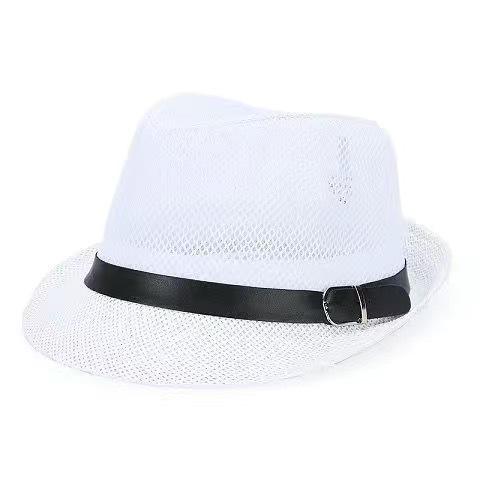 In the Elderly Summer Hat Men's Top Hat Dad Sunscreen Breathable Linen Straw Hat Cool Hat Grandpa Outdoor Mesh Hat