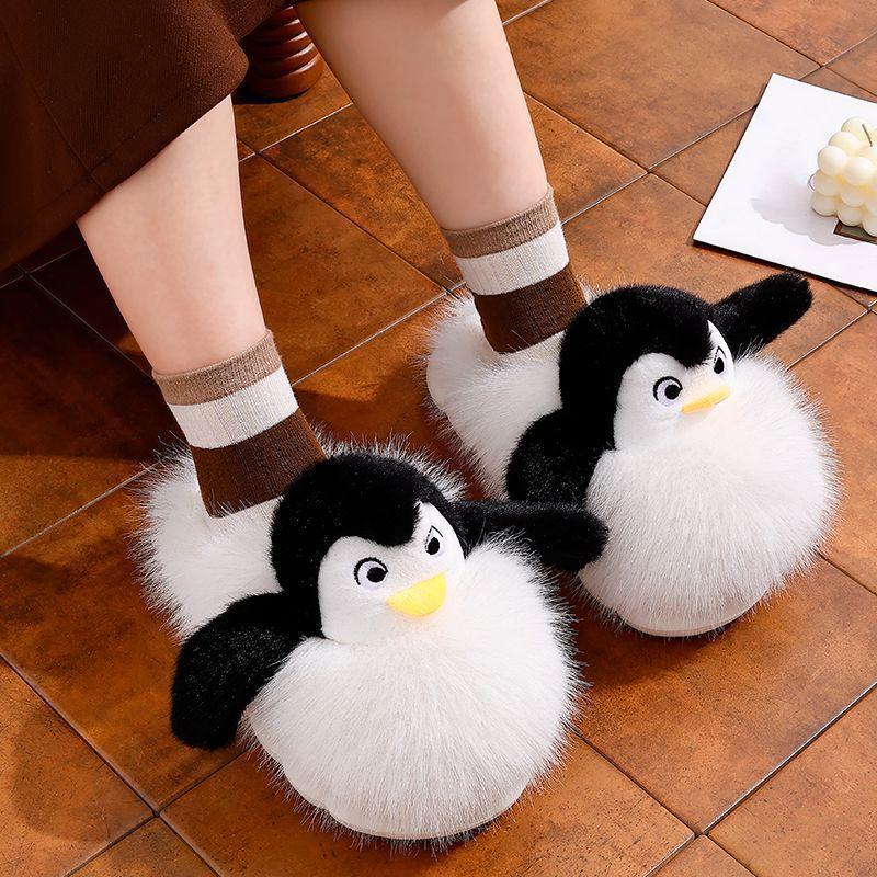 Autumn new cute cartoon cotton slippers versatile comfortable casual bag head slippers outer wear