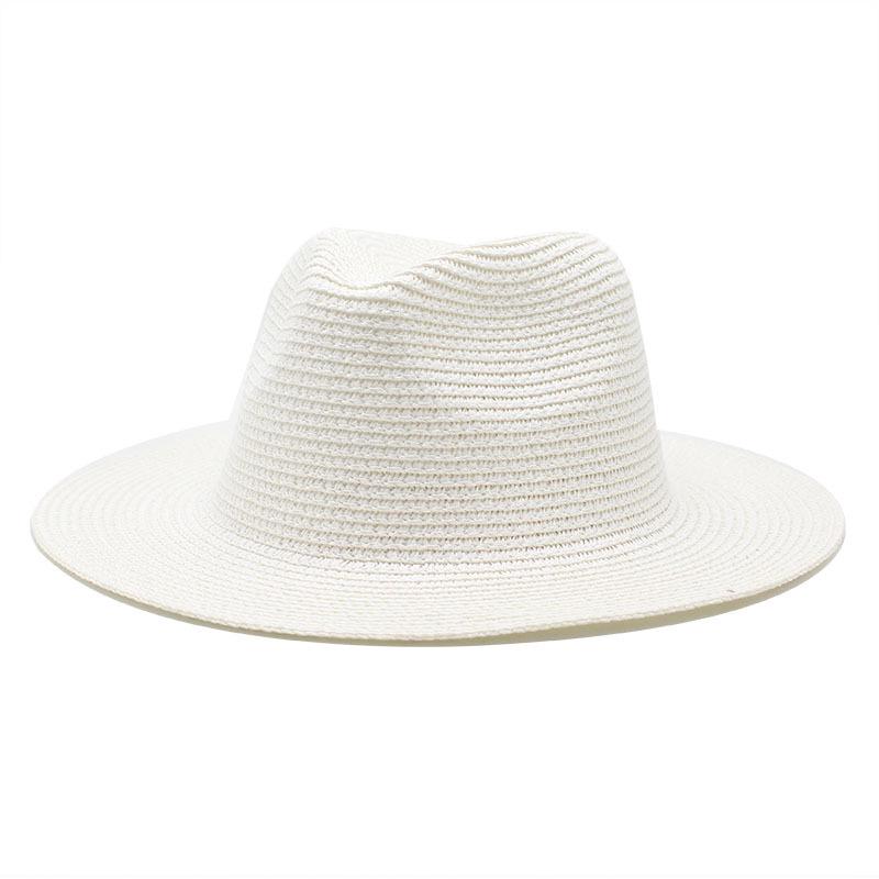 Unisex Summer Panama Sun Hat - Fashionable Straw Braid Fedora for Outdoor and Beach Wear.