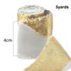 4cm Glitter Imitation Silk Chiffon With Hand Torn Raw Edge Bouquet Gift Packaging Ribbon DIY Wedding Home Hotel Party Decoration