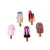Glow-in-the-Dark Chocolate Ice Cream Cartoon DIY Charms for Crocs and Crafts