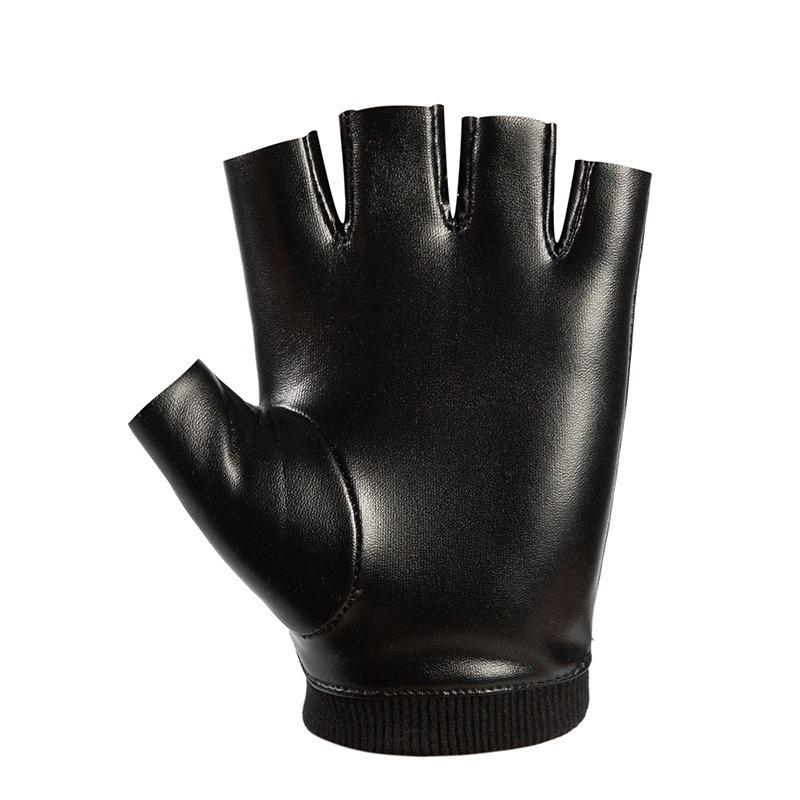 Half-finger Leather Gloves New Men's and Women's Fashion Warm and Cold Half-finger Gloves Outdoor Cycling Sports Leather Gloves
