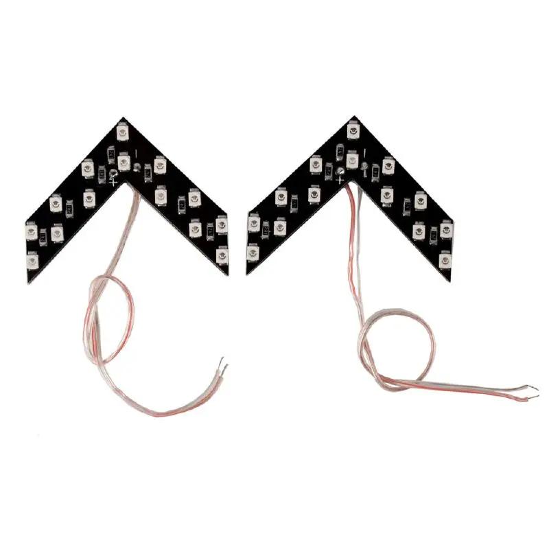 2 Pcs/Lot Car LED Lights Rear View Mirror Arrow Panel Light 12V Car Mirror Indicator Turn Signal Bulb Auto Rearview Mirror Light