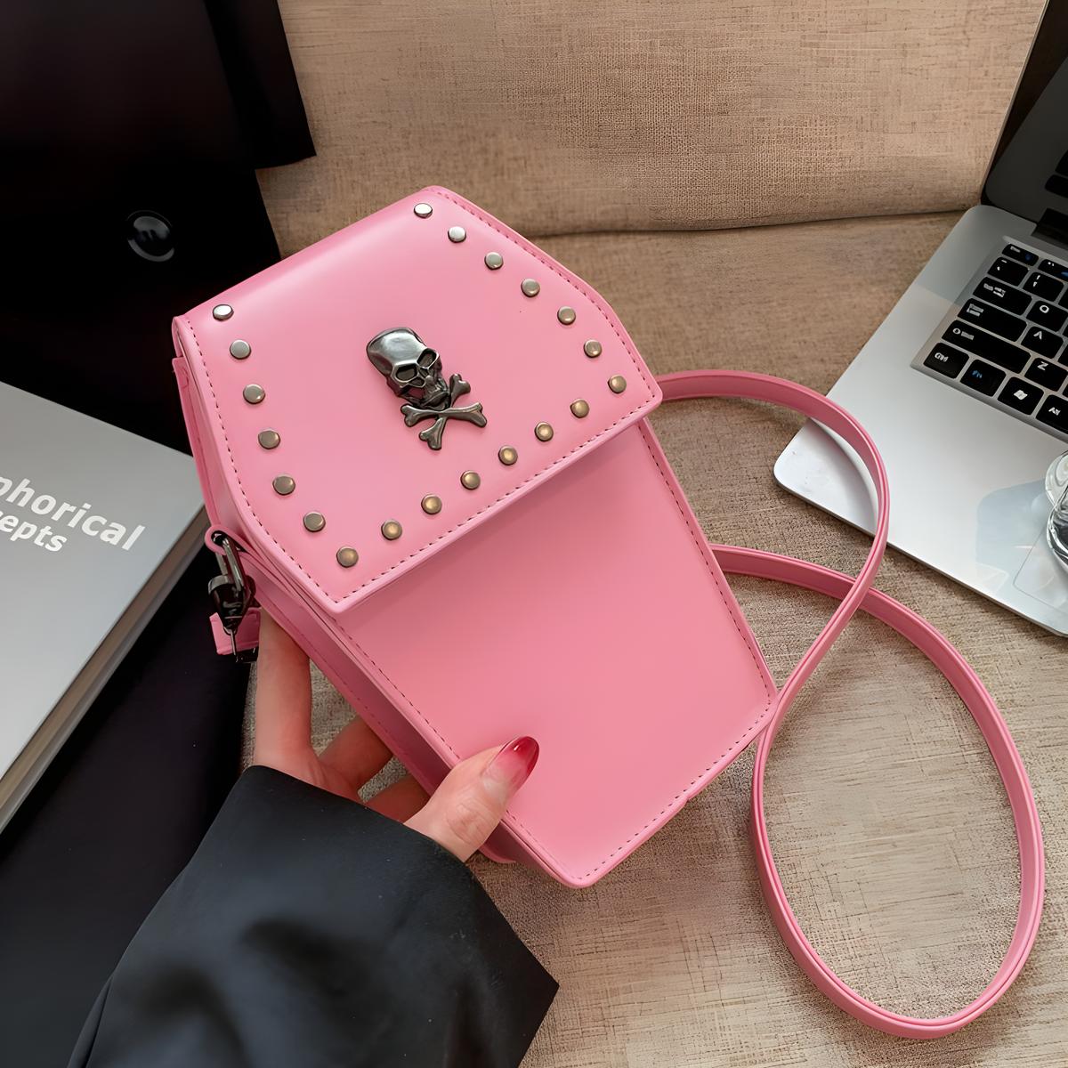 

Goth Purse Coffin Halloween Purses Clutch Shoulder Bag Small Crossbody Bag Spooky Horror Cute Wallet