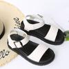 Large size one-word sandals women's style sandals TEUM explosive belt buckle platform sandals