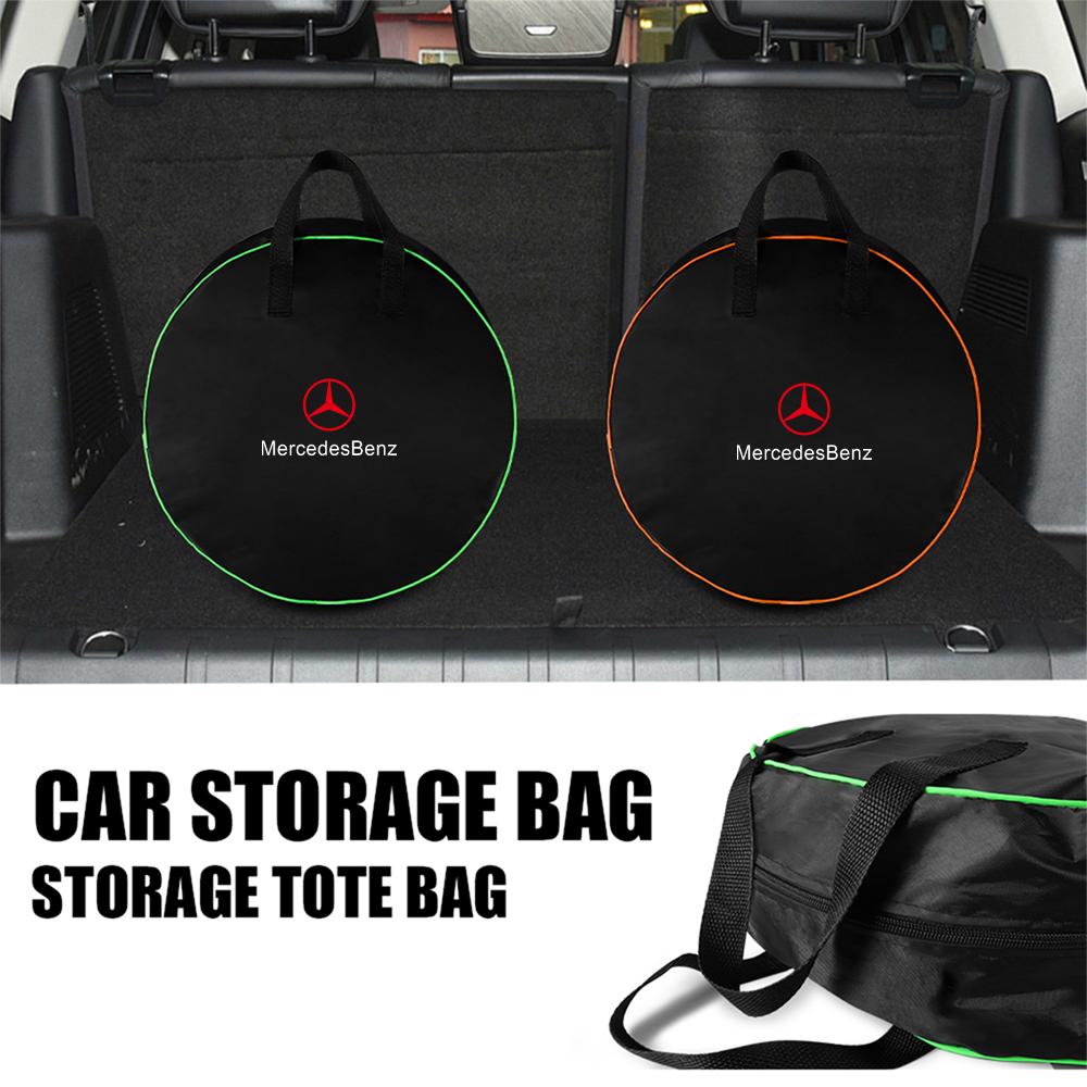 TFC28 EV Cables Bag Vehicle Charger Case Oxford Cloth Storage Bag Zipper Closure For Mercedes Benz AMG W124 W202 W203 W204 W210 W211