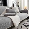 EIFLOY Embroidery Cotton Sofa Cover 3 Seater Protector Luxury Quilted Couch Slipcover Anti Slip for Living Room Soft All-season