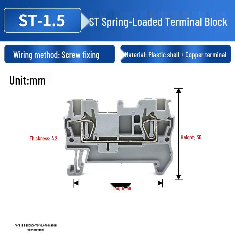 Gray ST Push-In Spring Terminals