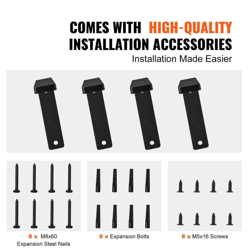 Shelf Bracket, 16 X 6 In 4 Pcs, Heavy Duty Floating Shelf Brackets, Brackets for Shelves, 10mm Thick Matte Black L Shelf Bracket,Steel Shelving