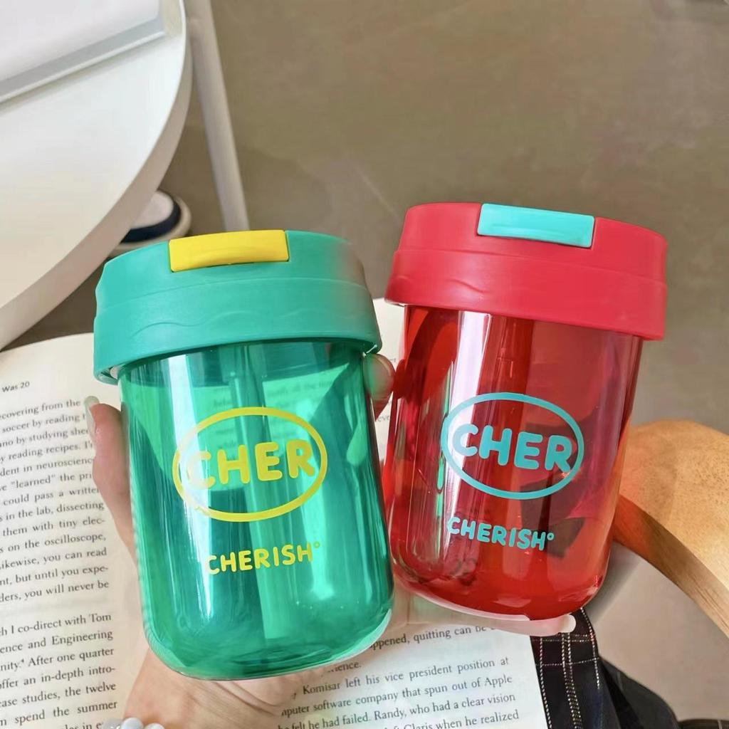 "Mini Men's & Children's Straw Bottle: Water, Coffee, Milk, Juice, Plastic Cup"