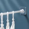 1 Set Curtain Rod Holder Punch Free Transparent ABS Adhesive Shower Tension Rod Mount Brackets Set for Home