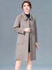 2025 New Autumn/Winter Double-Sided Cashmere Coat for Middle-Aged & Elderly Women - Mid-Length, High-End Wool Overcoat