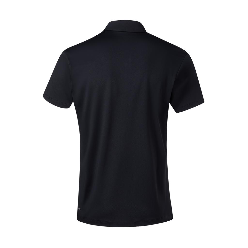 Li Ning Vielseitiges Poloshirt Cooles Kurzarm-Oberteil Bequeme Lange Hose Lässiger Sportanzug Herrenanzug Schwarz W885-2+B07-1
