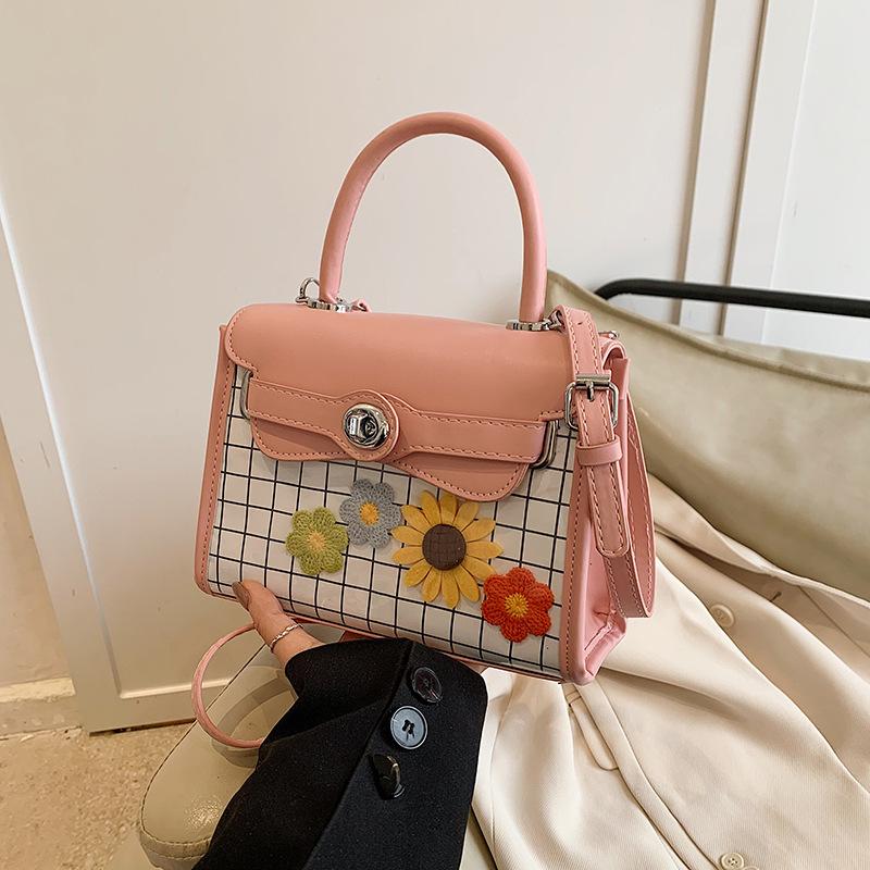 

New Handbag Women s Fashion Messenger Small Square Bag Casual Shoulder Bag рожевий