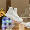 Non-slip warm high-top sports fluffy short boots cotton shoes autumn and winter velvet soft-soled snow boots