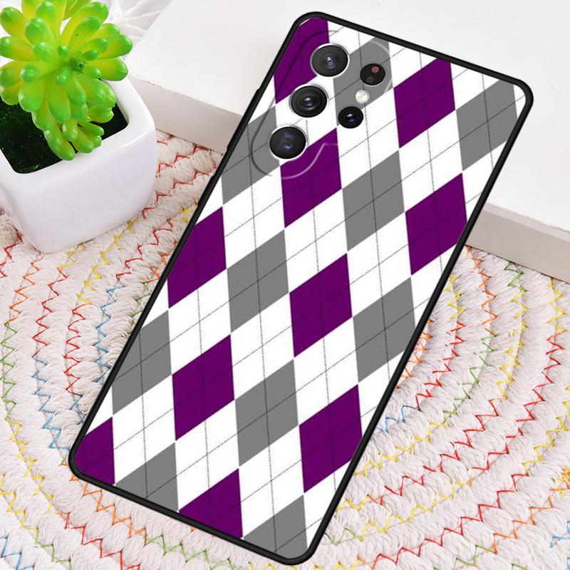 Red And Green Argyle Pattern Phone Case For Samsung Galaxy note 10 pro S26 S25 S24 S23 S22 Ultra Plus S21 FE S20 Cover