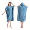 Quick Dry Hooded Towel Robe with Pocket Unisex One Size for Swimming Surfing Outdoor Sports Beach Activities