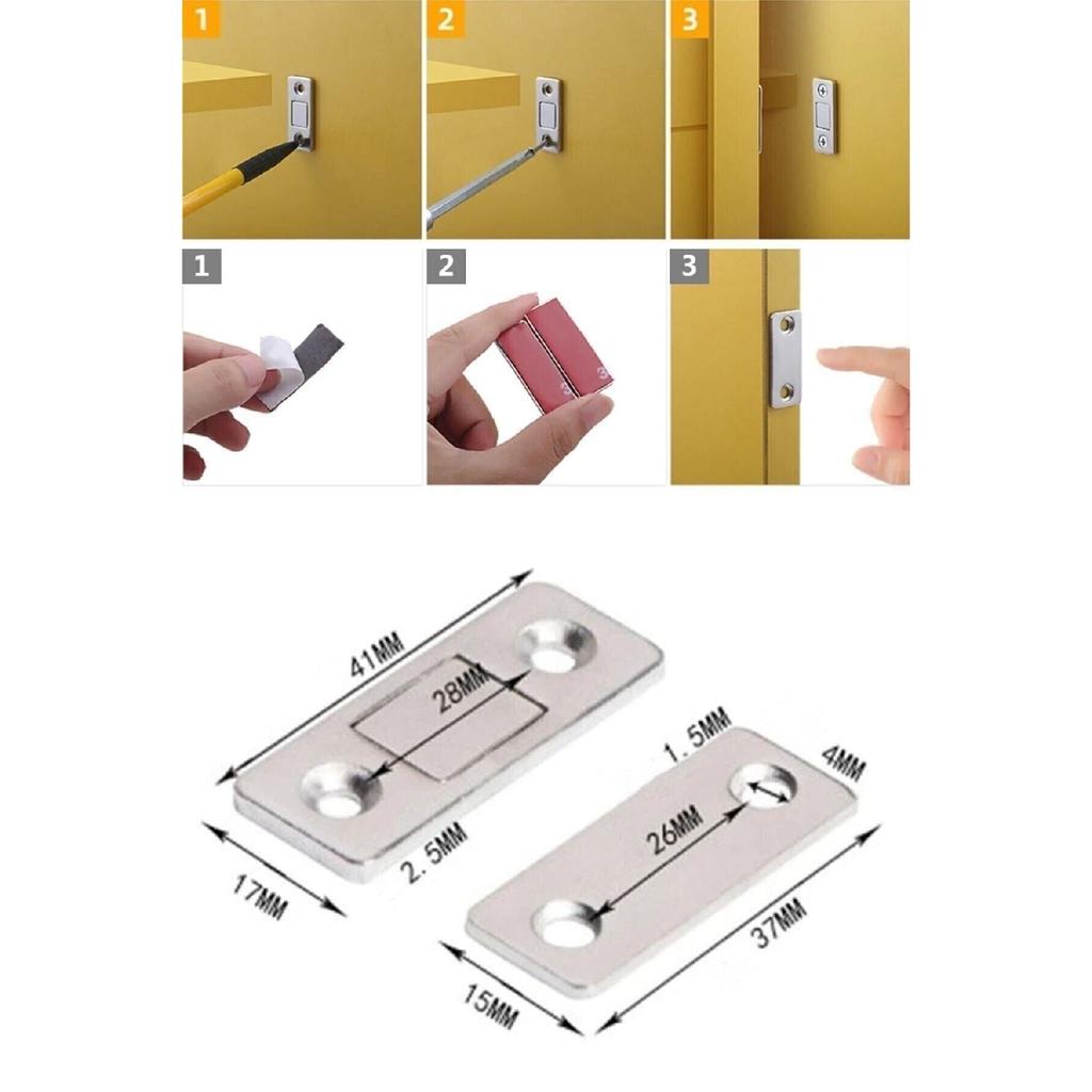 8 Pieces Magnetic Cabinet Door Holder Sliding Wardrobe Drawer Furniture Stopper Closer Magnet 8 Pcs.