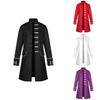 Men Medieval Renaissance Steampunk Jacket Gothic Retro Uniform Coat Windbreaker