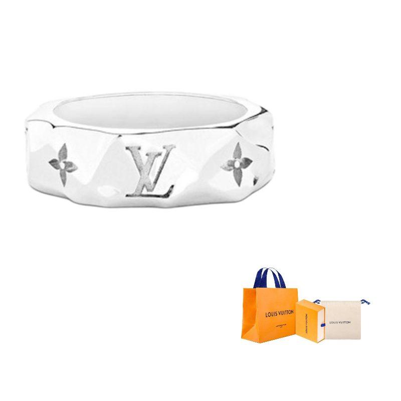 Louis Vuitton Monogram Metal Rings Men's Silver M00334