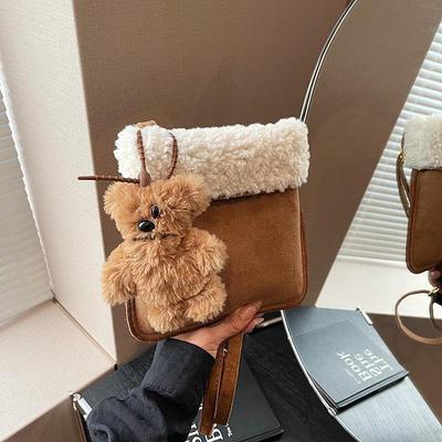 2024 Niche Plush Women's Shoulder Bag: Cute, Fashionable Autumn/Winter Design