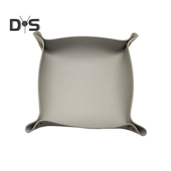 

Многофункциональный складной лоток для хранения, однотонная подставка под кофейные чашки, декоративный органайзер для хранения ювелирных изделий S светло-серый