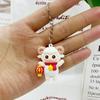Cartoon Goat Silicone Keychain Colorful Soft Durable Collectible Animal Decor for Kids Children School Bag Key Accessory