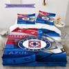 Cruz Azul Pattern Bedding Set Quilt Cover Pillowcase Home Decor Gift (1 * Duvet Cover + 2 * Pillowcase, Without Core)