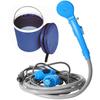 Portable Camping Shower with 20L Water Bucket 12V Pump Hiking Travel Outdoor Electric Bath Shower For Car Washer Pet Watering