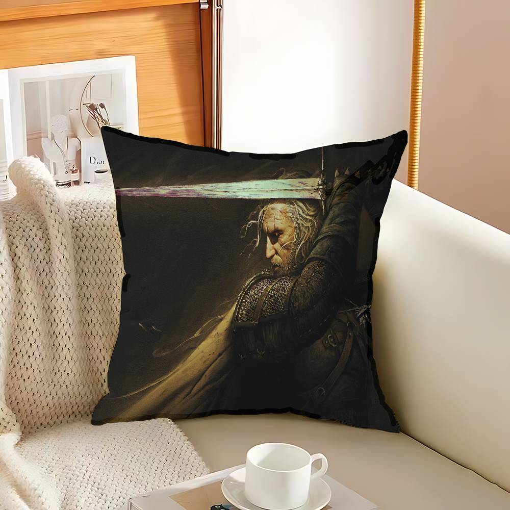Game The W-Witchers Office Cushion Pillowcase Car Cushion Cover45X45CM Lumbar Pillowcase Sofa Pillowcover