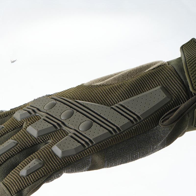 Tactical Gloves Men's Outdoor Rock Climbing Training Anti-slip Rubber Protective Finger Exposed Microfiber Leather Cycling Gloves