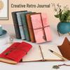 Maple Leaf Retro Loose-Leaf Notebook with Customizable Logo and Skin-Feel Cover