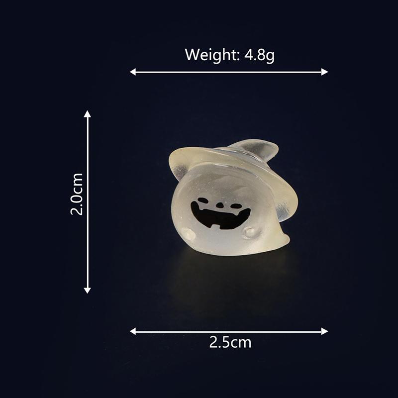 Mini Luminous Halloween Ornament Bat Pumpkin Skeleton Ghost Micro Landscape Dollhouse Model Car Interior Home Desktop Decoration