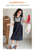 Girls' Cowboy Strap Skirt Set 2026 Summer Korean Edition Striped Short Sleeve Two Piece Set Girls' Casual Dress