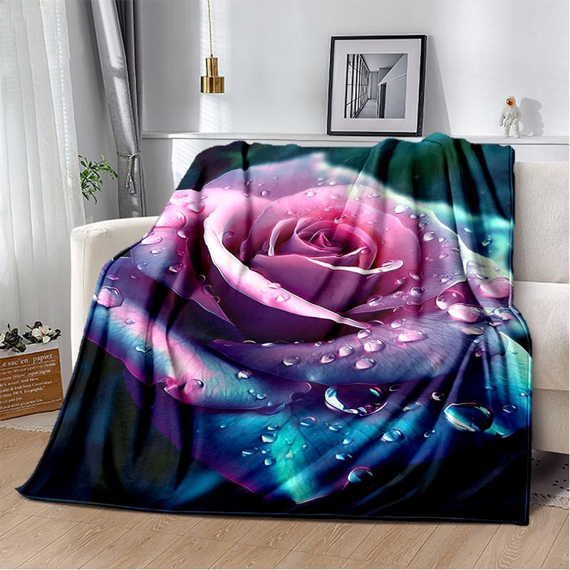 HD Pretty Flower Daisy Rose Chrysanthemum Blanket,Soft Throw Blanket for Home Bedroom Bed Sofa Picnic Travel Cover Blanket Kids