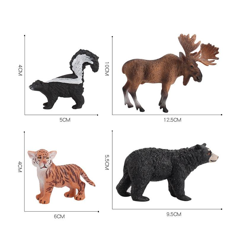 Childrens Animal Handcraft Figurines Pvc Wildlife Desktop Models For Classroom And Play