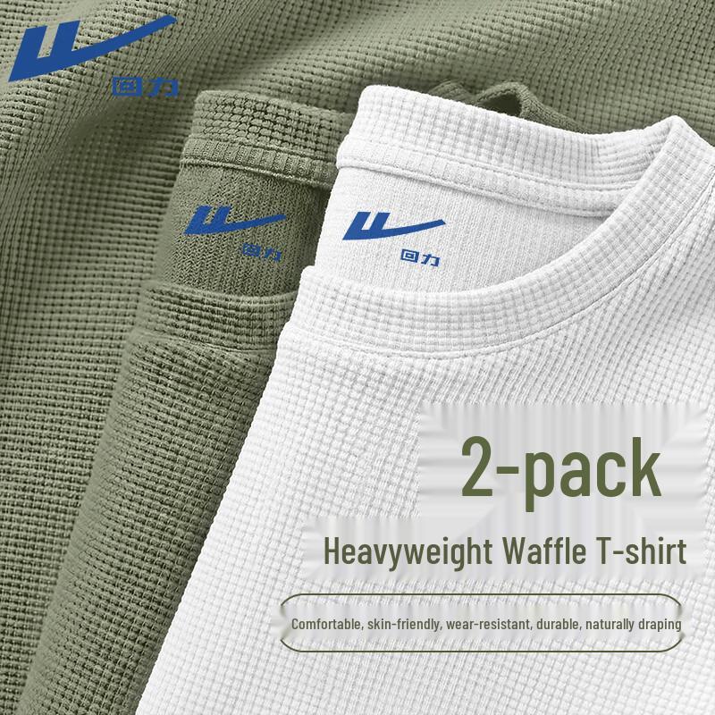 Warrior Heavyweight Waffle Knit Short Sleeve T-Shirt (2-Pack) L