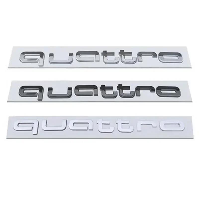 Per Audi Quattro Decalcomanie Auto in ABS RS4 RS5 Q3 S3 A3 A5 A6 A4 RS3 RS6 A1 Q5 Q2 S5 RS7 Emblema Bagagliaio Adesivi Griglia Frontale Accessori