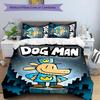 Ensemble de literie 3 pièces motif Homme-Chien, housse de couette incluse & taies d'oreiller, décoration de chambre et cadeau parfaits pour toutes les saisons