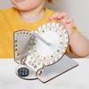 1 Pcs Diy Equatorial Sundial Clock Wooden Scientific Model Teaching Aid Educational Toys For Kids Desk Craft Accessories