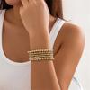 Pack of 5 Handmade Metal Beaded Bracelet Set Stackable Beaded Hand Chain Elegant Jewelry Gift For Any Occasion