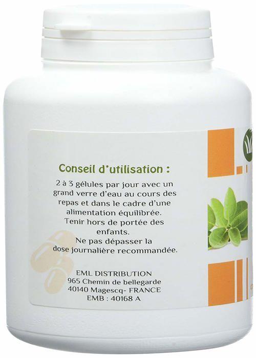 Complements alimentaires - vitalite herbes et plantes - hbsaugebiogelv200 - sauge bio 200 gélules végétales 250 mg