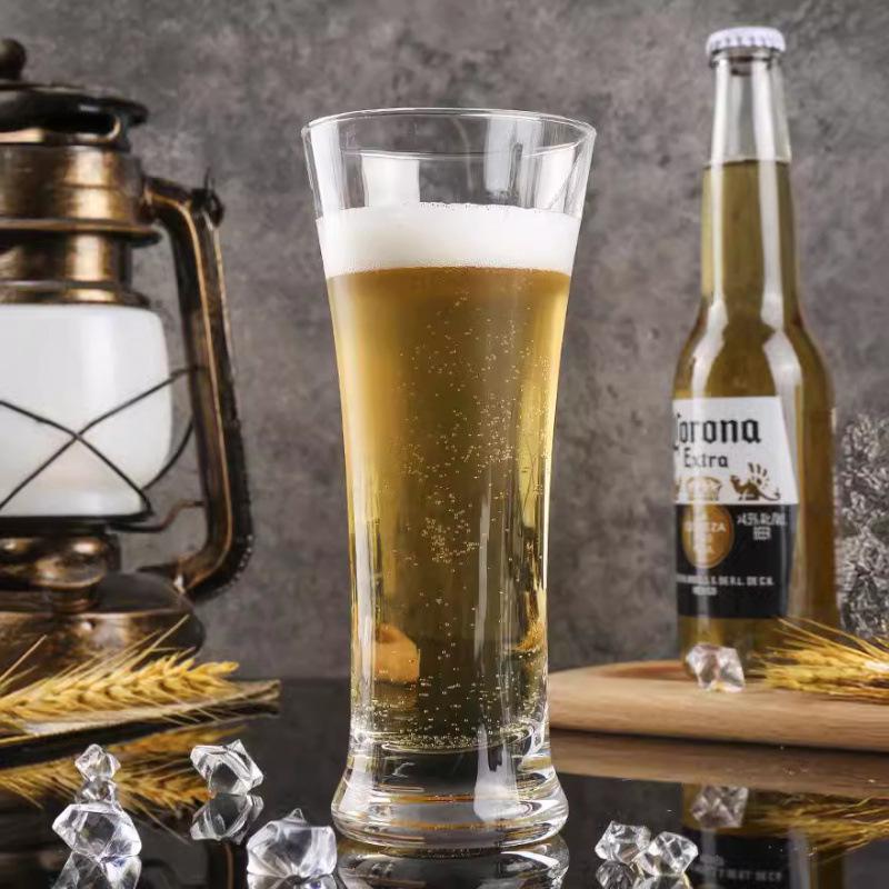 Large Capacity Waist-Slimming Crystal Beer Mug - Thickened Wheat Craft Glass for Household Use