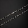 Stainless Steel Rectangular Wire Cross Chain Necklace – European & American Fashion, Light Luxury.