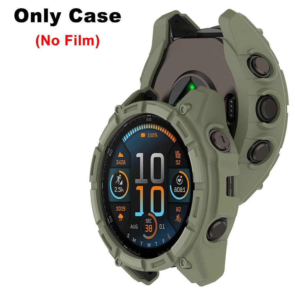 TPU Soft Silicone Case For Garmin Fenix 8 51mm 47mm 43mm Fenix8 Protective Cover Cases Tempered Glass Film Shell Watch Accessory